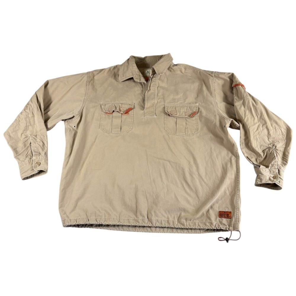 Vintage American Eagle Outfitters 24 Volt Pullover Utility Shirt Men XL Khaki